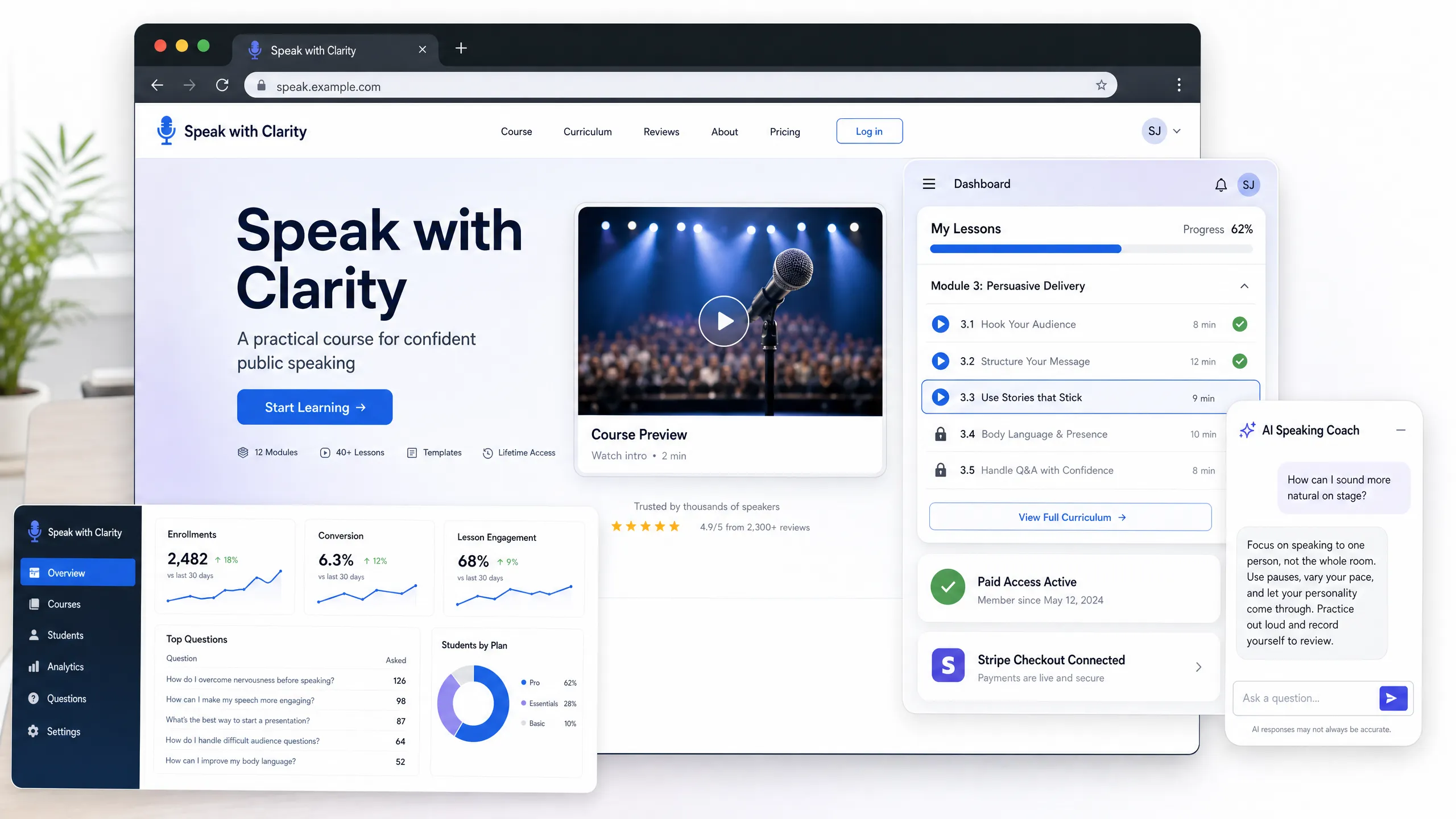 Website Builder로 강의 페이지를 강의 비즈니스로 전환한 방법